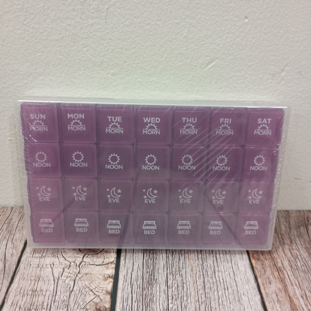 Organizer 28 Day Pill Box, Travel Medicine Pill Organizer